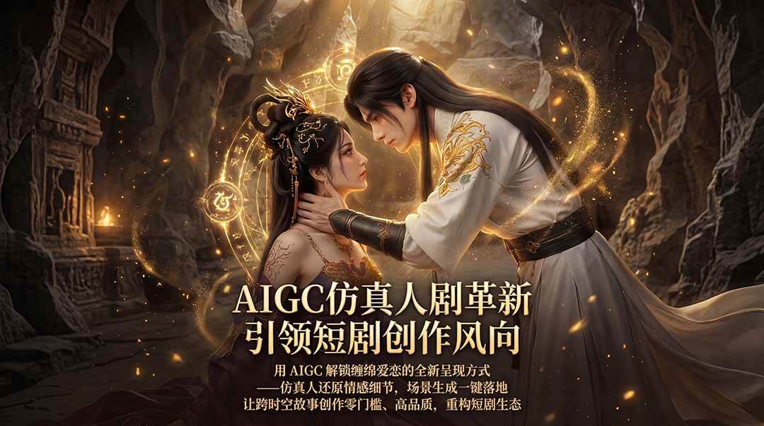 （18199期）AIGC 仿真人短剧创作革新，解锁仙侠爱恋全新呈现，一键出高质场景，零门槛打造爆款剧集-优优云网创