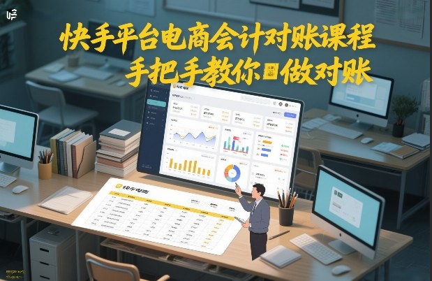 快手平台电商会计对账课程,手把手教你做对账-优优云网创