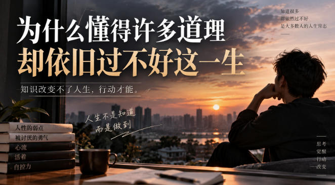 某社群精选文：为什么懂得许多道理却依旧过不好这一生？-优优云网创