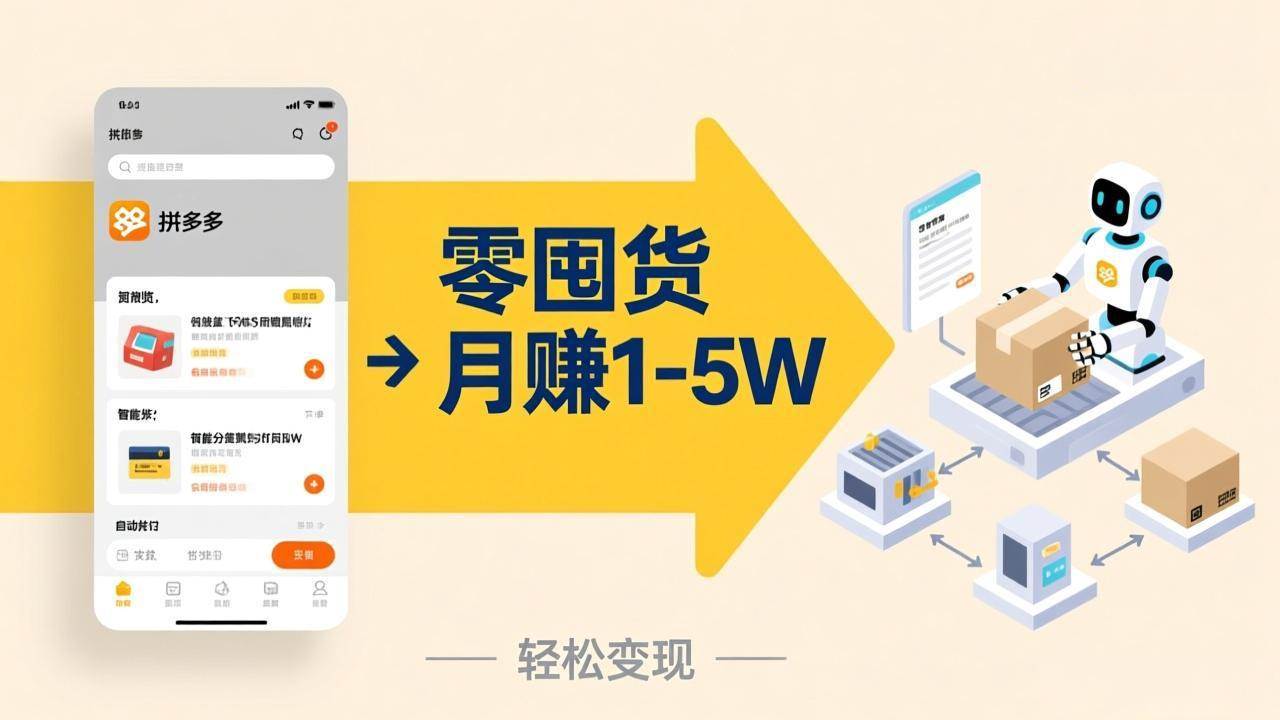 （17490期）不用囤货不用跑单！拼多多虚拟玩法，机器人管理发货和客服，帮你月赚 1-5W-优优云网创