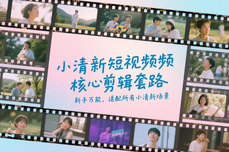 小清新短视频核心剪辑套路，新手万能，适配所有小清新场景-优优云网创