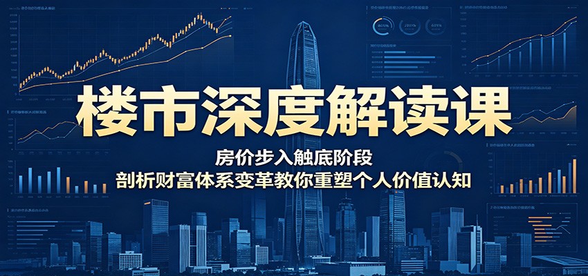 楼市深度解读课:房价步入触底阶段,剖析财富体系变革教你重塑个人价值认知-优优云网创