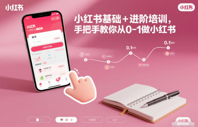 小红书基础+进阶培训，手把手教你从0-1做小红书-优优云网创