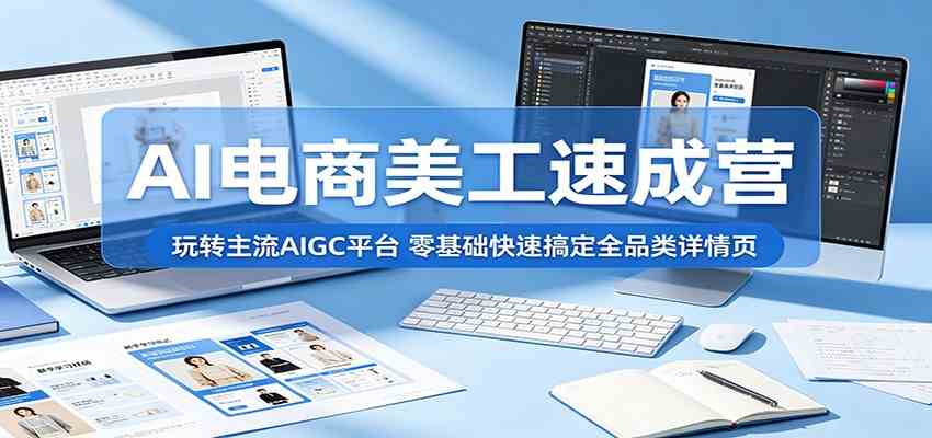 AI电商美工速成营：玩转主流AIGC平台，零基础快速搞定全品类详情页-优优云网创