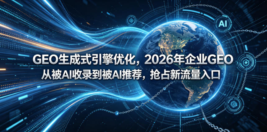 GEO生成式引擎优化，2026年企业GEO从被AI收录到被AI推荐，抢占新流量入口-优优云网创