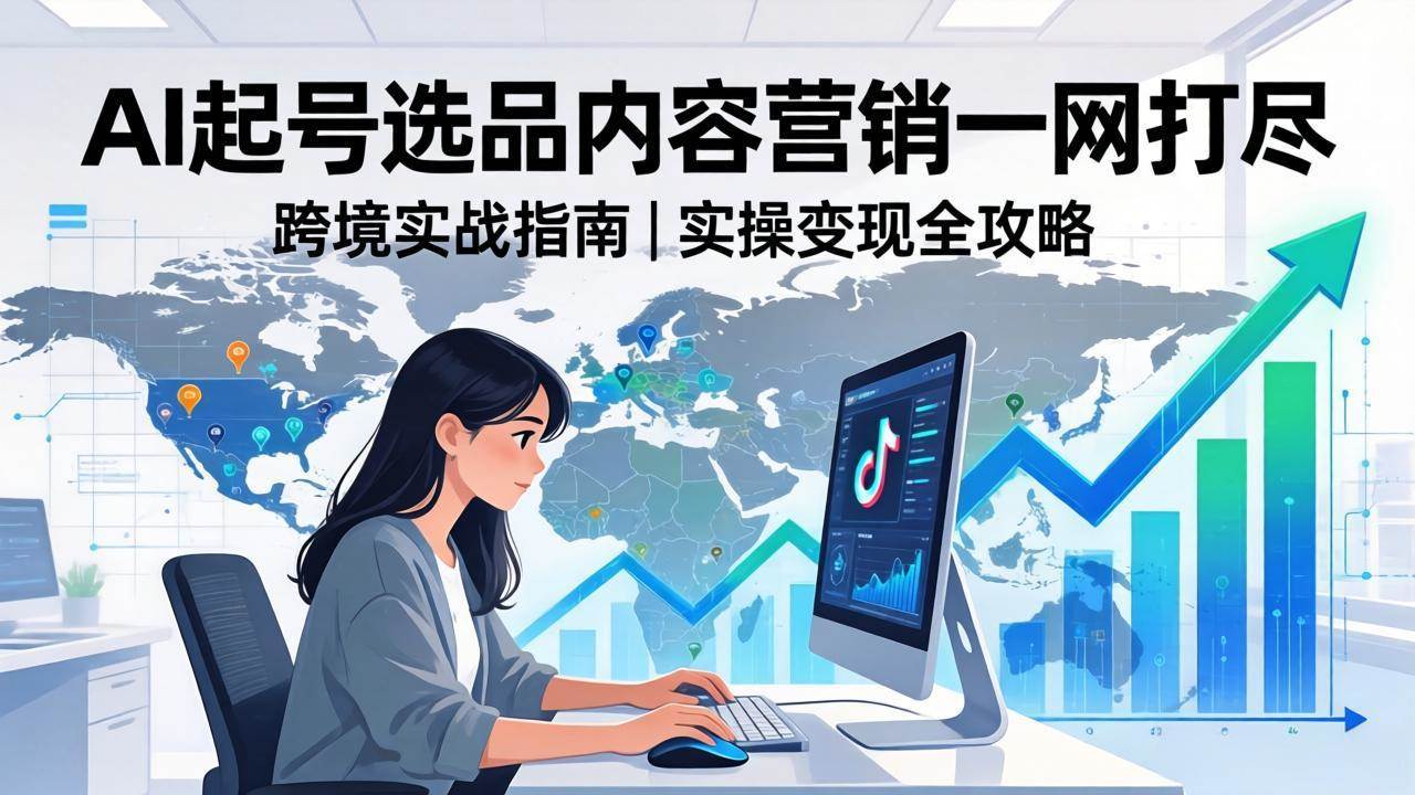 （17824期）2026 TikTok 跨境AI实操：从零基础到变现全流程，AI起号选品内容营销一网打尽-优优云网创