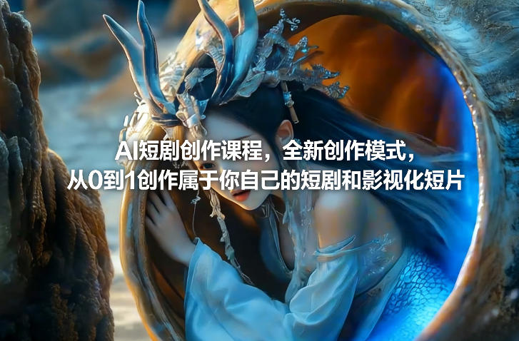 AI短剧创作课程，全新创作模式，从0到1创作属于你自己的短剧和影视化短片-优优云网创