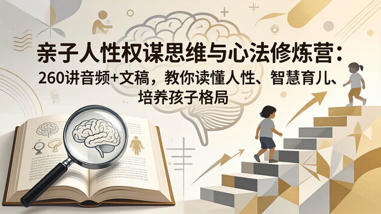 （18076期）亲子人性权谋思维与心法修炼营：260讲音频+文稿，教你读懂人性、智慧育儿、培养孩子格局-优优云网创