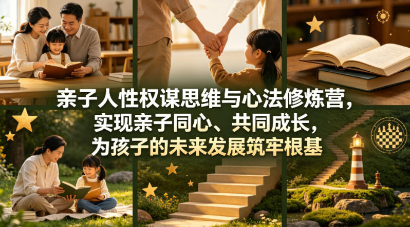 亲子人性权谋思维与心法修炼营，实现亲子同心、共同成长，为孩子的未来发展筑牢根基【音频】-优优云网创