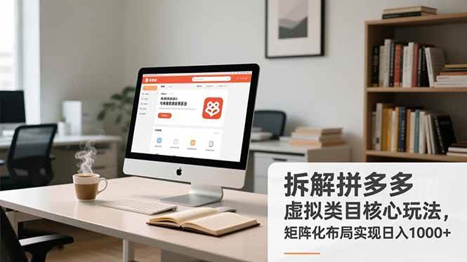（16906期）拆解拼多多虚拟类目核心玩法，矩阵化布局实现日入1000+-优优云网创