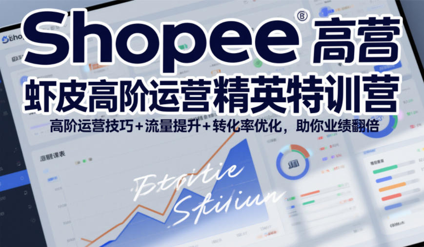 Shopee虾皮高阶运营精英特训营，高阶运营技巧+流量提升+转化率优化，助你业绩翻倍（更新26年5月）-优优云网创