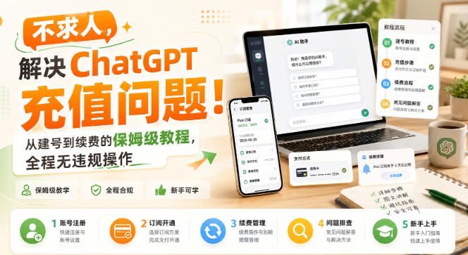 不求人，解决ChatGPT充值问题！从建号到续费的保姆级教程，全程无违规操作-优优云网创