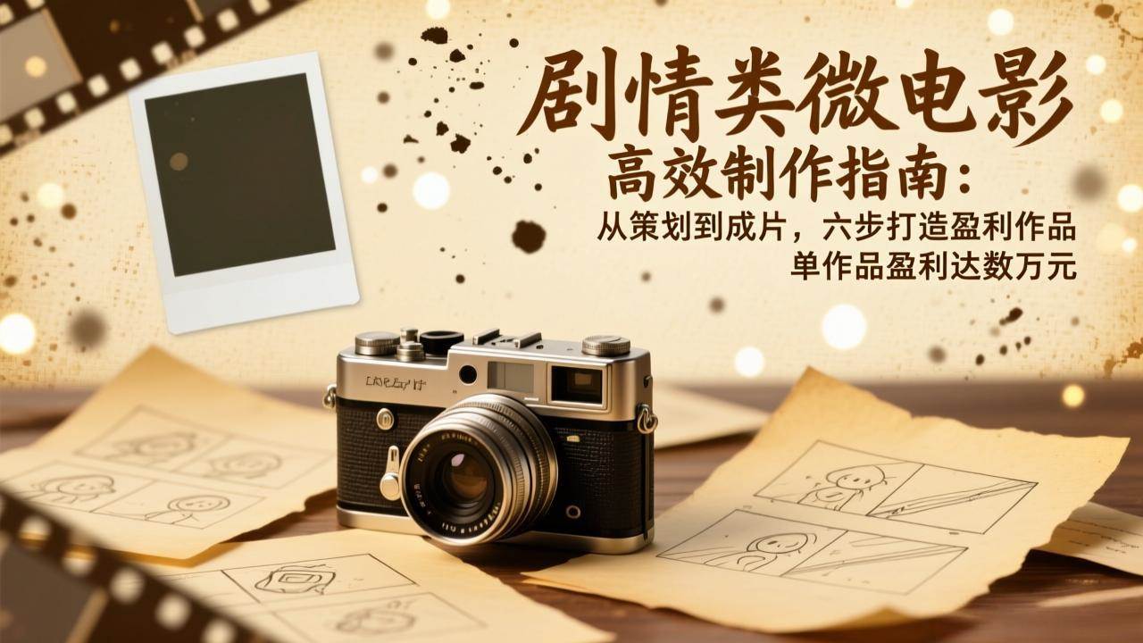 （17086期）剧情类微电影高效制作指南：从策划到成片，六步打造盈利作品，单作品盈利达数万元-优优云网创