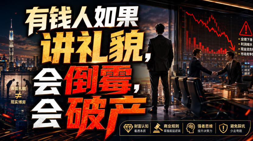 付费文章：有钱人如果讲礼貌，会倒霉，会破产-优优云网创