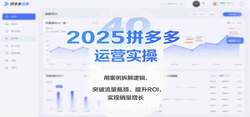 2025拼多多运营实操，用案例拆解逻辑，突破流量瓶颈、提升ROI，实现销量增长（更新）-优优云网创