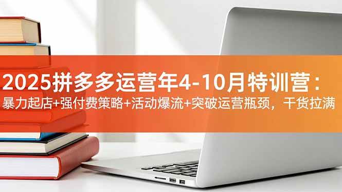 (16642期)2025拼多多运营年4-10月特训营:暴力起店+强付费策略+活动爆流+突破运营瓶颈,干货拉满-优优云网创