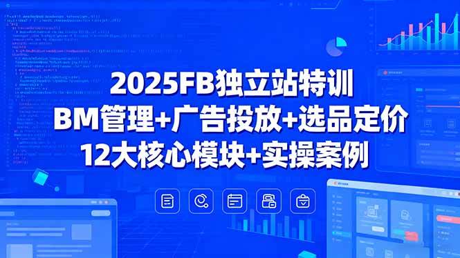 （15962期）2025FB独立站特训，BM管理+广告投放+选品定价，12大核心模块+实操案例-优优云网创