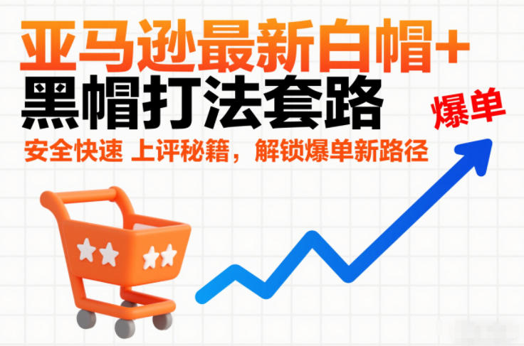 亚马逊最新白帽+黑帽打法套路，安全快速上评秘籍，解锁爆单新路径-优优云网创