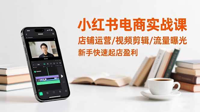 (16536期)小红书电商实战课:店铺运营/视频剪辑/流量曝光,新手快速起店盈利-优优云网创