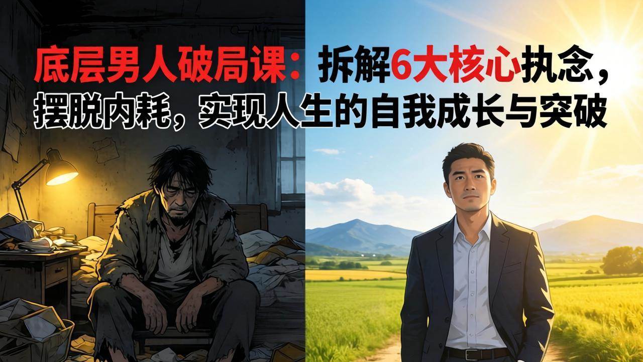 （17747期）付费文章：底层男人破局课：拆解 6 大核心执念，摆脱内耗，实现人生的自我成长与突破-优优云网创