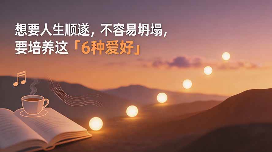 （19638期）付费文章：想要人生顺遂，不容易坍塌，要培养这6种爱好-优优云网创