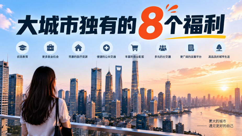 某公众号付费文章：大城市独有的8个福利-优优云网创