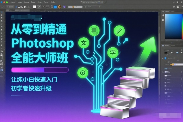从零到精通Photoshop全能大师班,让纯小白快速入门,初学者快速升级-优优云网创