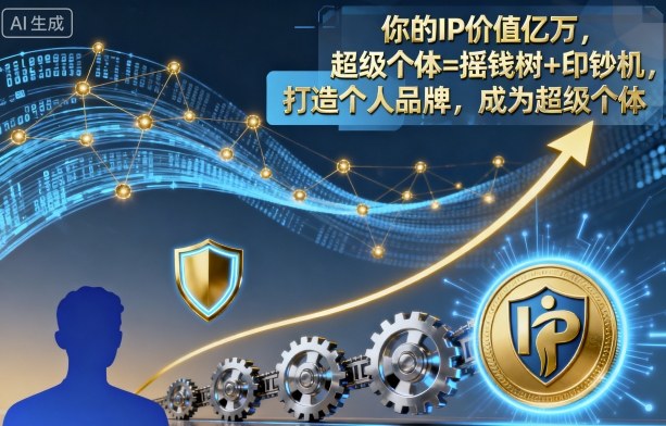 你的IP价值亿万,超级个体=摇钱树+印钞机,打造个人品牌,成为超级个体-优优云网创