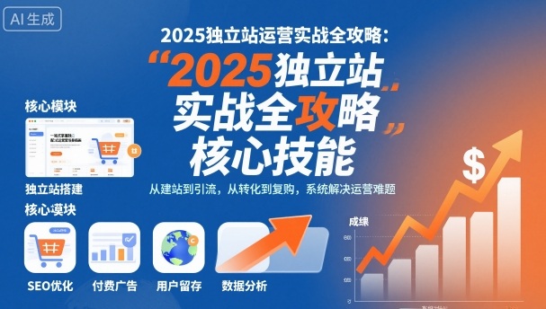 2025独立站运营实战全攻略,一站式掌握独立站运营核心技能-优优云网创