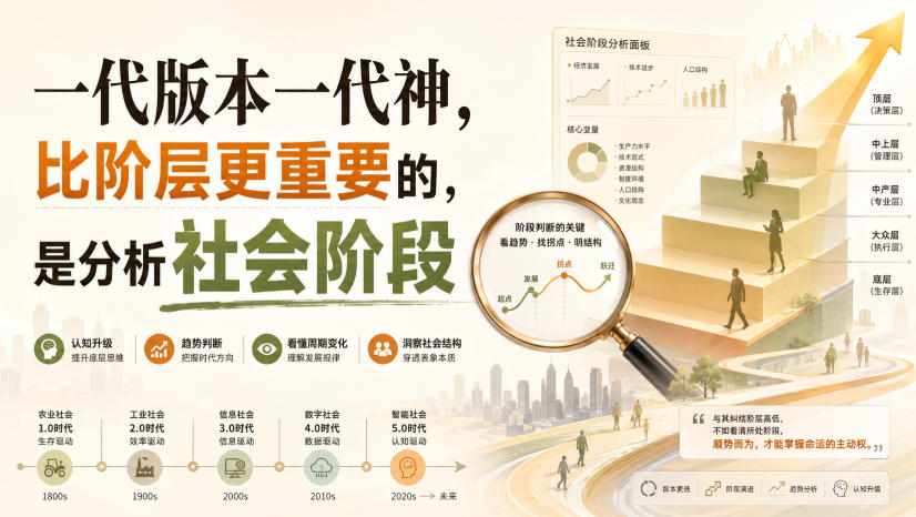 付费文章：一代版本一代神，比阶层更重要的，是分析社会阶段-优优云网创