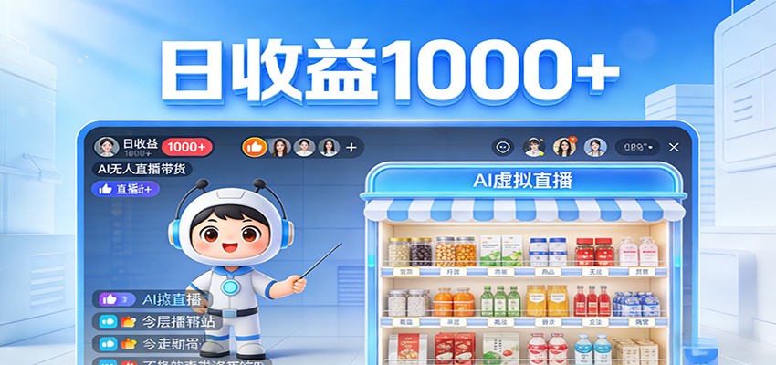 不用露脸不用说话，24小时自动卖货赚钱，全天自动直播，收益看得见-优优云网创