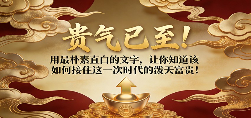 付费文章：贵气已至！用最朴素直白的文字，让你知道该如何接住这一次时代的泼天富贵！-优优云网创