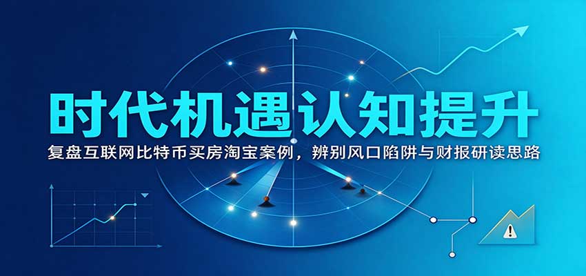 时代机遇认知提升：复盘互联网比特币买房淘宝案例，辨别风口陷阱与财报研读思路-优优云网创