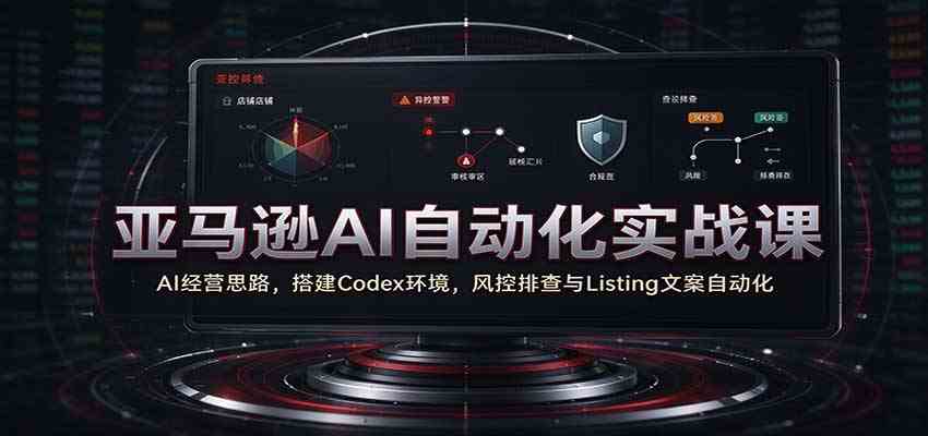 亚马逊AI自动化实战课：AI经营思路，搭建Codex环境，风控排查与Listing文案自动化-优优云网创