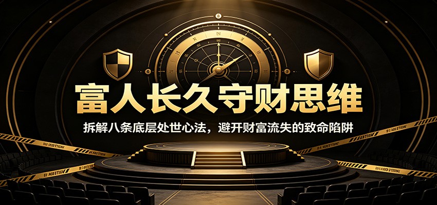富人长久守财思维：拆解八条底层处世心法，避开财富流失的致命陷阱-优优云网创