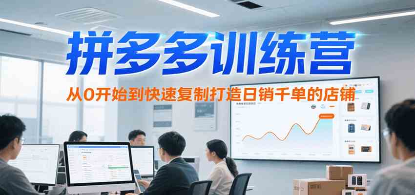 拼多多训练营，从0开始到快速复制打造日销千单的店铺（更新7月）-优优云网创
