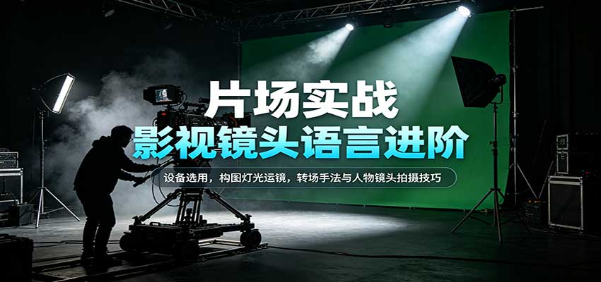 影视镜头语言进阶：设备选用，构图灯光运镜，转场手法与人物镜头拍摄技巧-优优云网创
