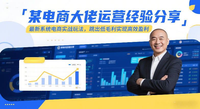 某电商大佬运营经验分享，最新系统电商实战玩法，跳出低毛利实现高效盈利（更新）-优优云网创