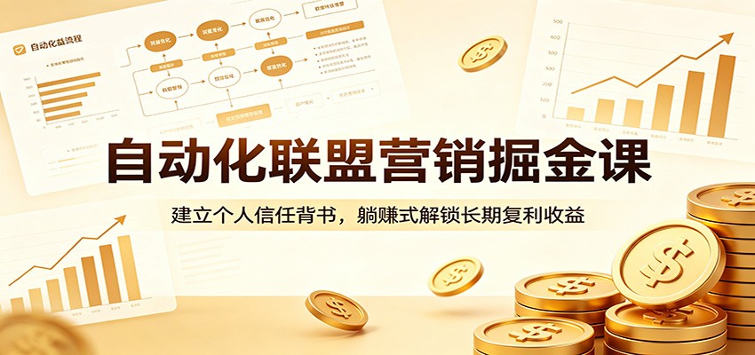 自动化联盟营销掘金课:建立个人信任背书,躺赚式解锁长期复利收益-优优云网创