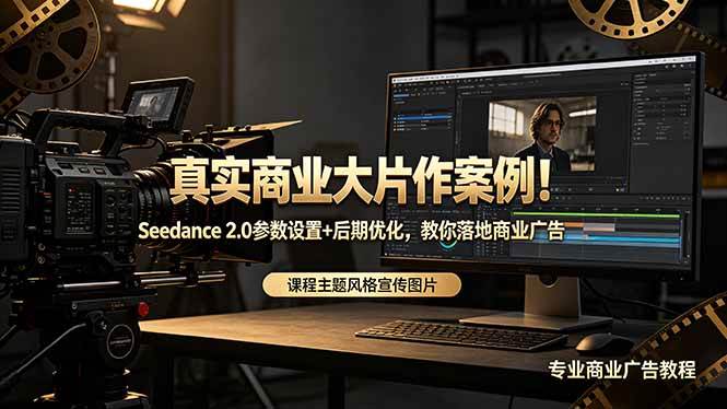 （18484期）真实商业大片作案例！Seedance 2.0参数设置+后期优化，教你落地商业广告-优优云网创