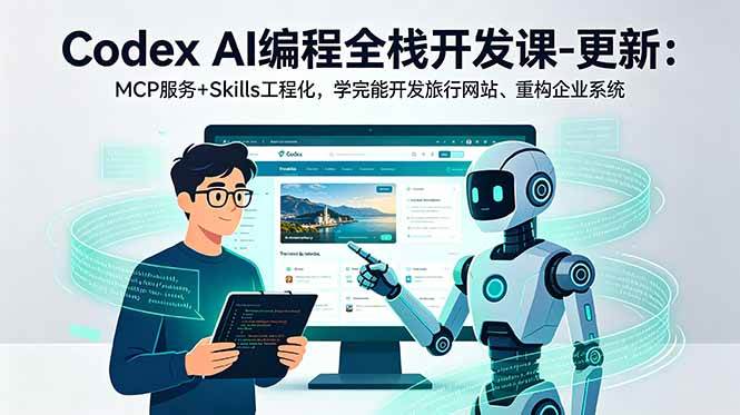 （18858期）Codex AI编程全栈开发课-更新：MCP服务+Skills工程化，学完能开发旅行网站、重构企业系统-优优云网创