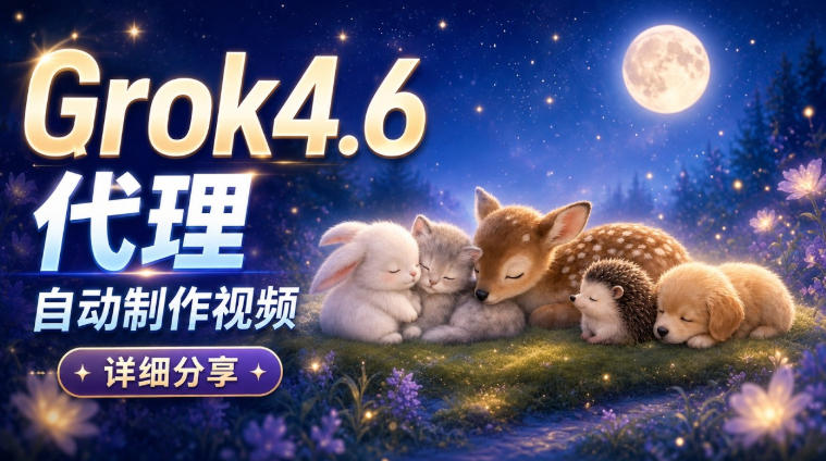 Grok 4.6代理自动制作视频!从提示词到成片全流程详细分享|AI Agent实操分享-优优云网创