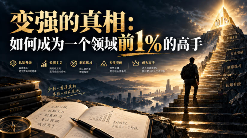 付费文章：变强的真相：如何成为一个领域前1%的高手-优优云网创