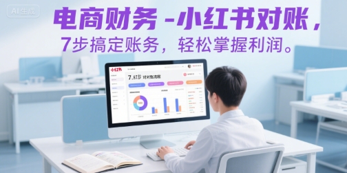 电商财务-小红书对账,7步搞定账务,轻松掌握利润-优优云网创