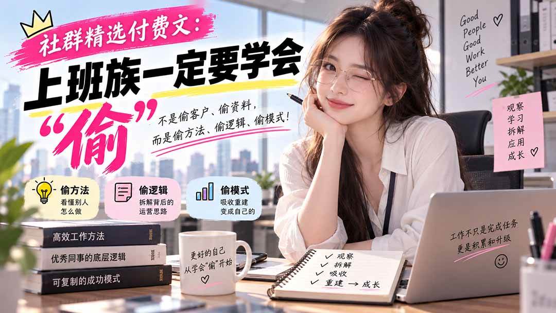 （20423期）社群精选付费文：上班族一定要学会“偷“-优优云网创