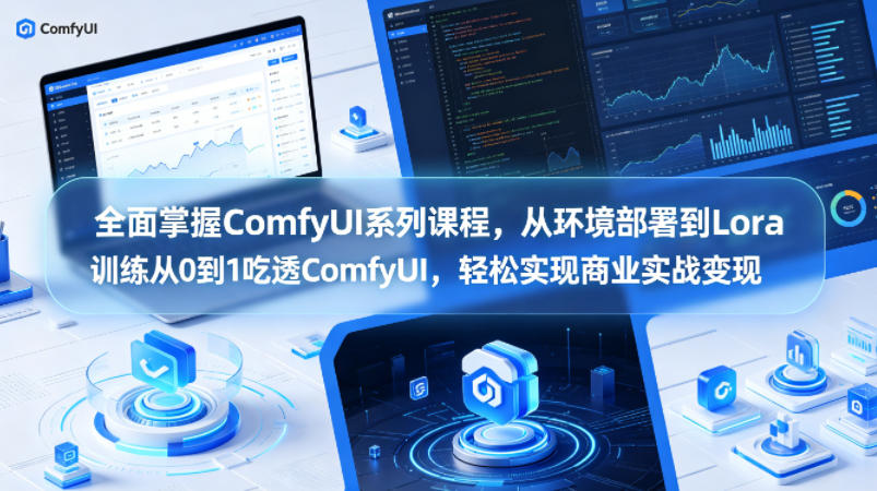 全面掌握ComfyUI系列课程，从环境部署到Lora训练从0到1吃透ComfyUI，轻松实现商业实战变现-优优云网创