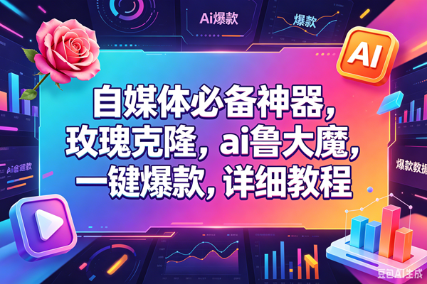 （18531期）玫瑰克隆，一键ai神器，爆款工具，自媒体必备，60多个功能的详细教程-优优云网创