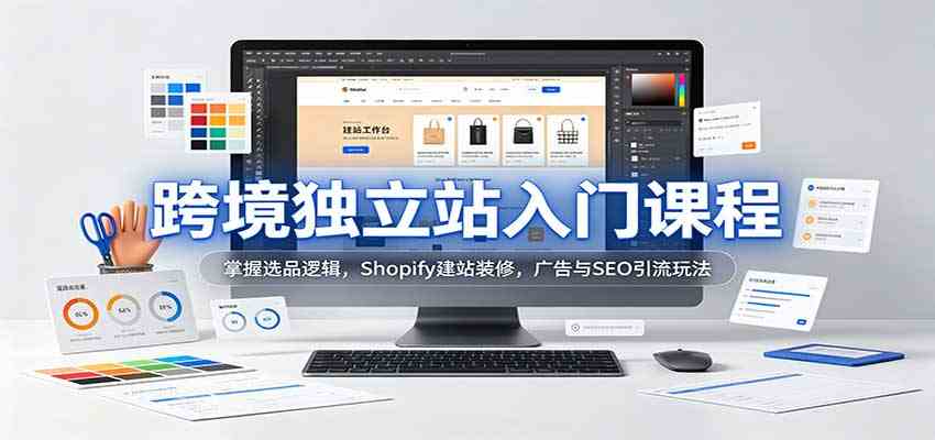 跨境独立站入门课程：掌握选品逻辑，Shopify建站装修，广告与SEO引流玩法-优优云网创