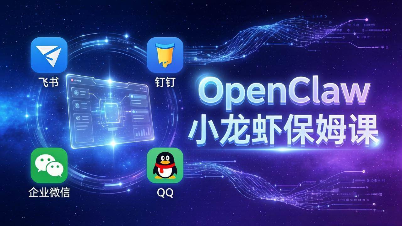 （17614期）OpenClaw小龙虾保姆课： Windows/macOS/Linux/Docker全系统安装，飞书+钉钉+企业微信+QQ 全接入-优优云网创