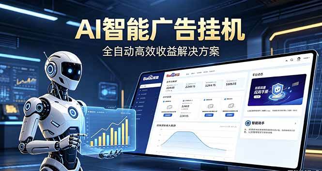(18661期)Ai智能广告挂机 别再瞎折腾了!这个全自动挂机项目,新手当天见钱,告别频繁换项目的烦恼-优优云网创
